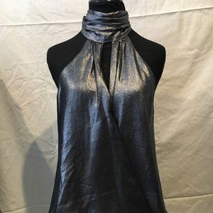 Parker Peeta Metallic Mock Neck Blouse